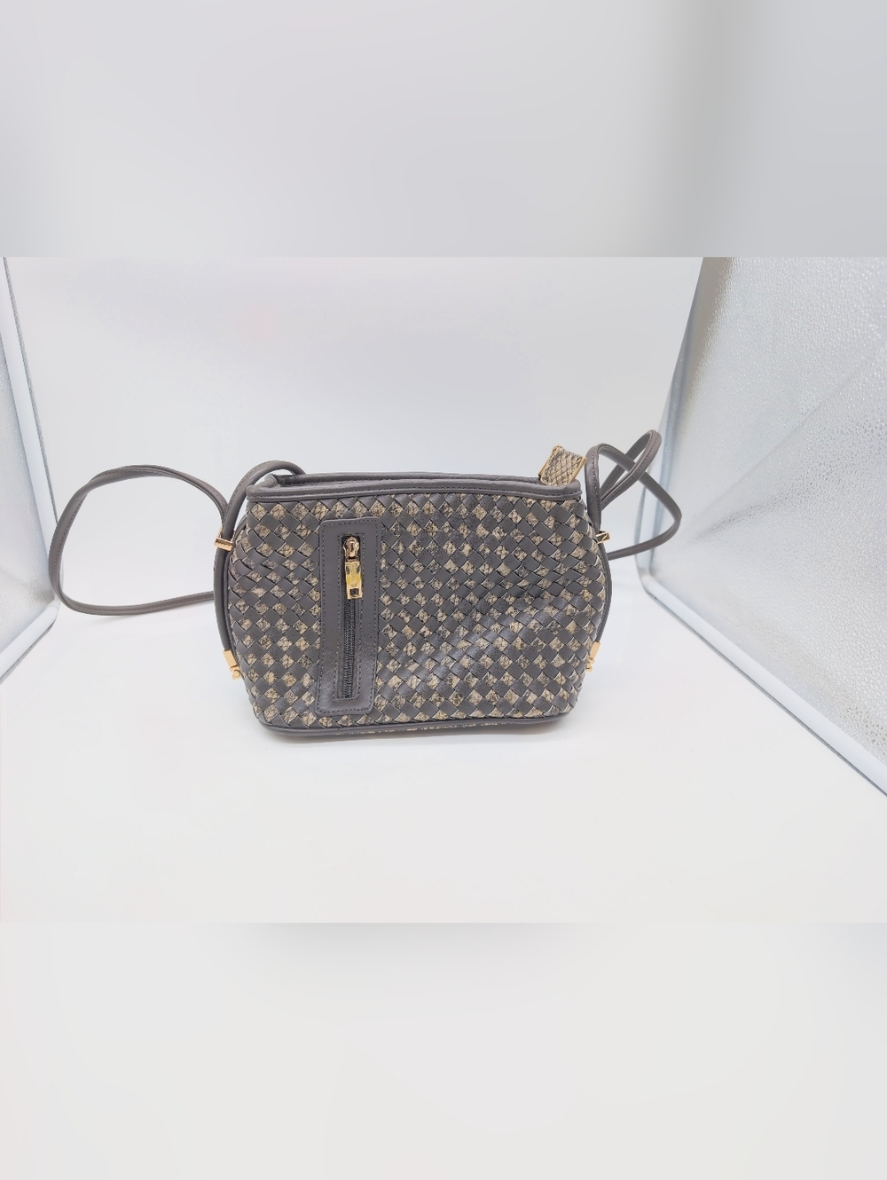 Samoe Rattlesnake  Convertible Strap Women's Black Woven Bag Purse